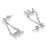 Taraash Sterling Silver Marquise Cut Cz Adorn Tanmaniya Necklace Set For Women NS1282R - Taraash