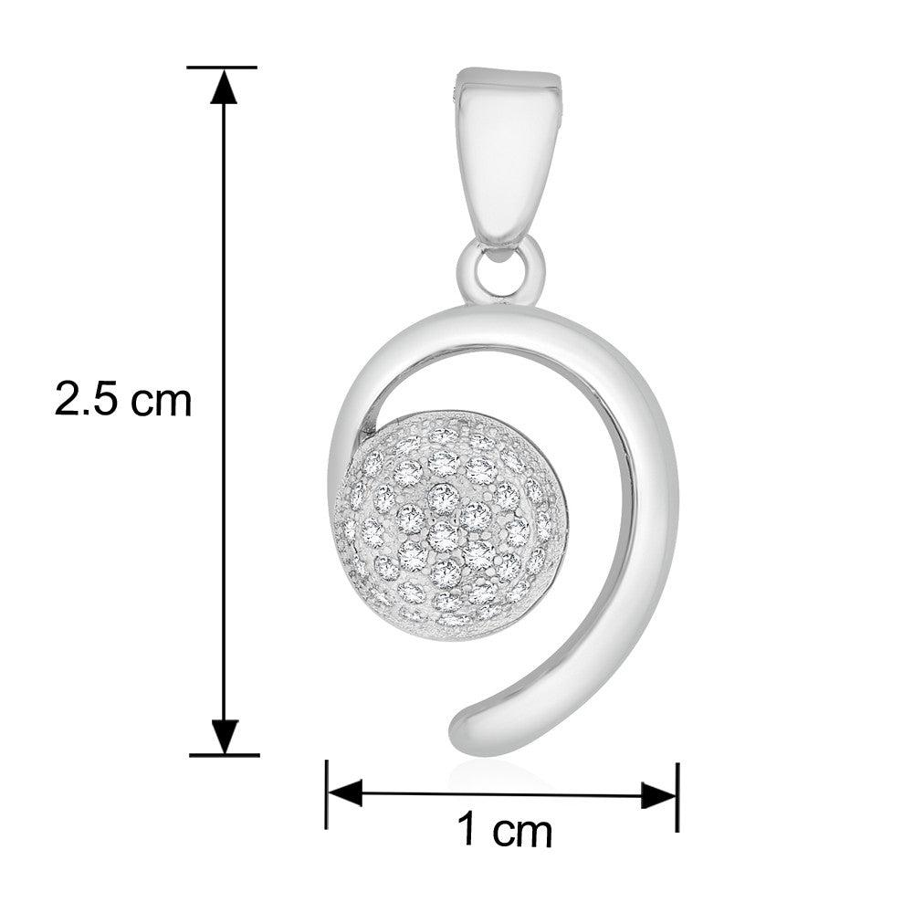 Taraash Sterling Silver Marvelous Design Pendant Set Jewellery For Women PEM2004V - Taraash