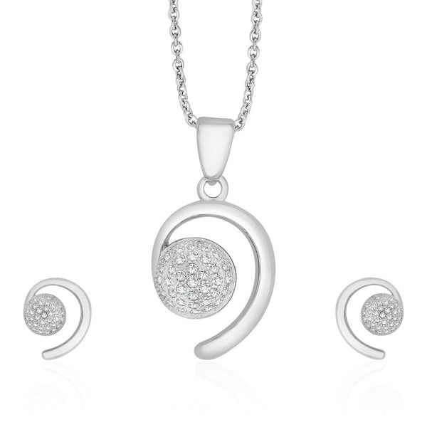 Taraash Sterling Silver Marvelous Design Pendant Set Jewellery For Women PEM2004V - Taraash