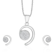 Taraash Sterling Silver Marvelous Design Pendant Set Jewellery For Women PEM2004V - Taraash