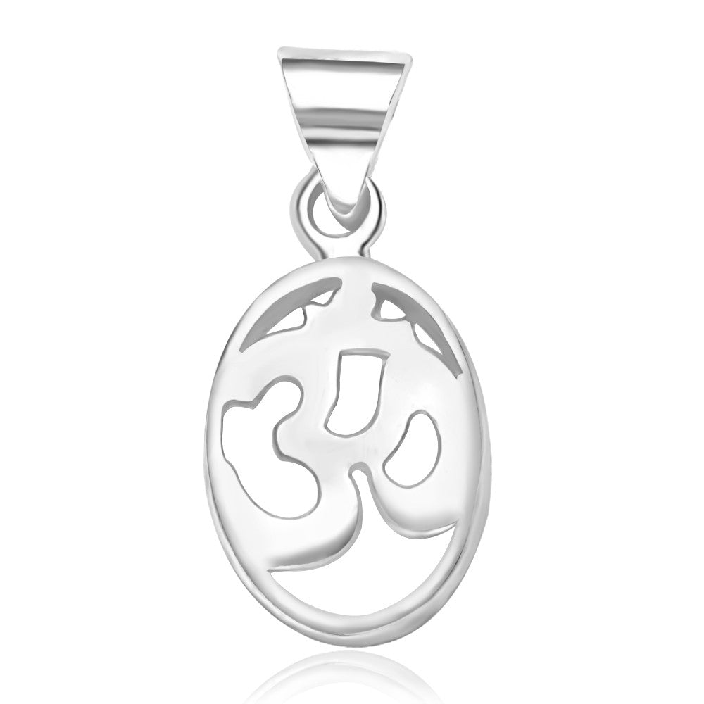 Taraash Sterling Silver Om Pendant With Chain For Unisex COMBO PDCH 60 - Taraash