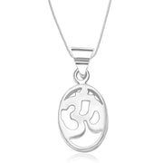Taraash Sterling Silver Om Pendant With Chain For Unisex COMBO PDCH 60 - Taraash