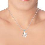 Load image into Gallery viewer, Taraash Sterling Silver Om Pendant With Chain For Unisex COMBO PDCH 61 - Taraash
