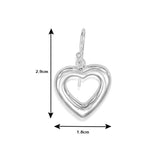 Taraash Sterling Silver Open Heart Hollow Hook Earrings For Women CBER297I-03 - Taraash