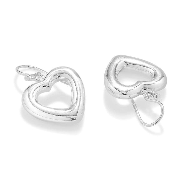 Taraash Sterling Silver Open Heart Hollow Hook Earrings For Women CBER297I-03 - Taraash