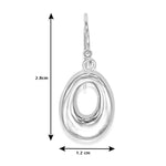Load image into Gallery viewer, Taraash Sterling Silver Open Oval Shape Hollow Hook Earrings For Women CBER297I - 02 - Taraash