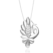 Taraash Sterling Silver Peacock Pendant With Chain For Women COMBO PDCH 83 - Taraash