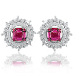 Load image into Gallery viewer, Taraash Sterling Silver Pink White Tapered Cut CZ Round Pendant For Women - Taraash
