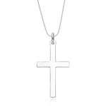 Load image into Gallery viewer, Taraash Sterling Silver Plain Cross Pendant With Chain For Unisex COMBO PDCH 113 - Taraash
