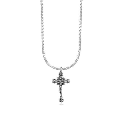 Taraash Sterling Silver Religious Cross Pendant With Chain For Unisex COMBO PDCH 152 - Taraash