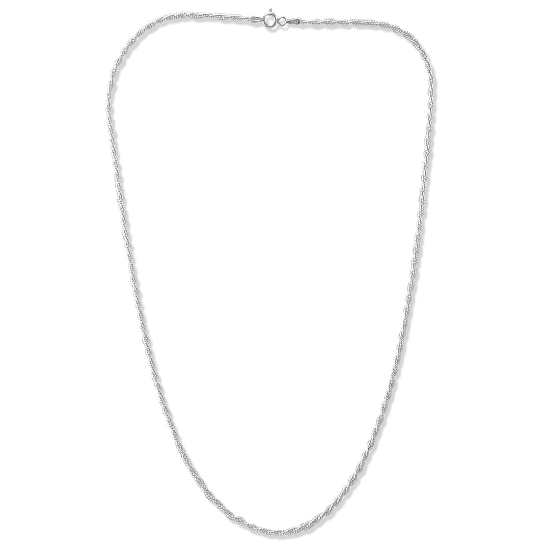 Taraash Sterling Silver Rope Design Chain For Women - Taraash