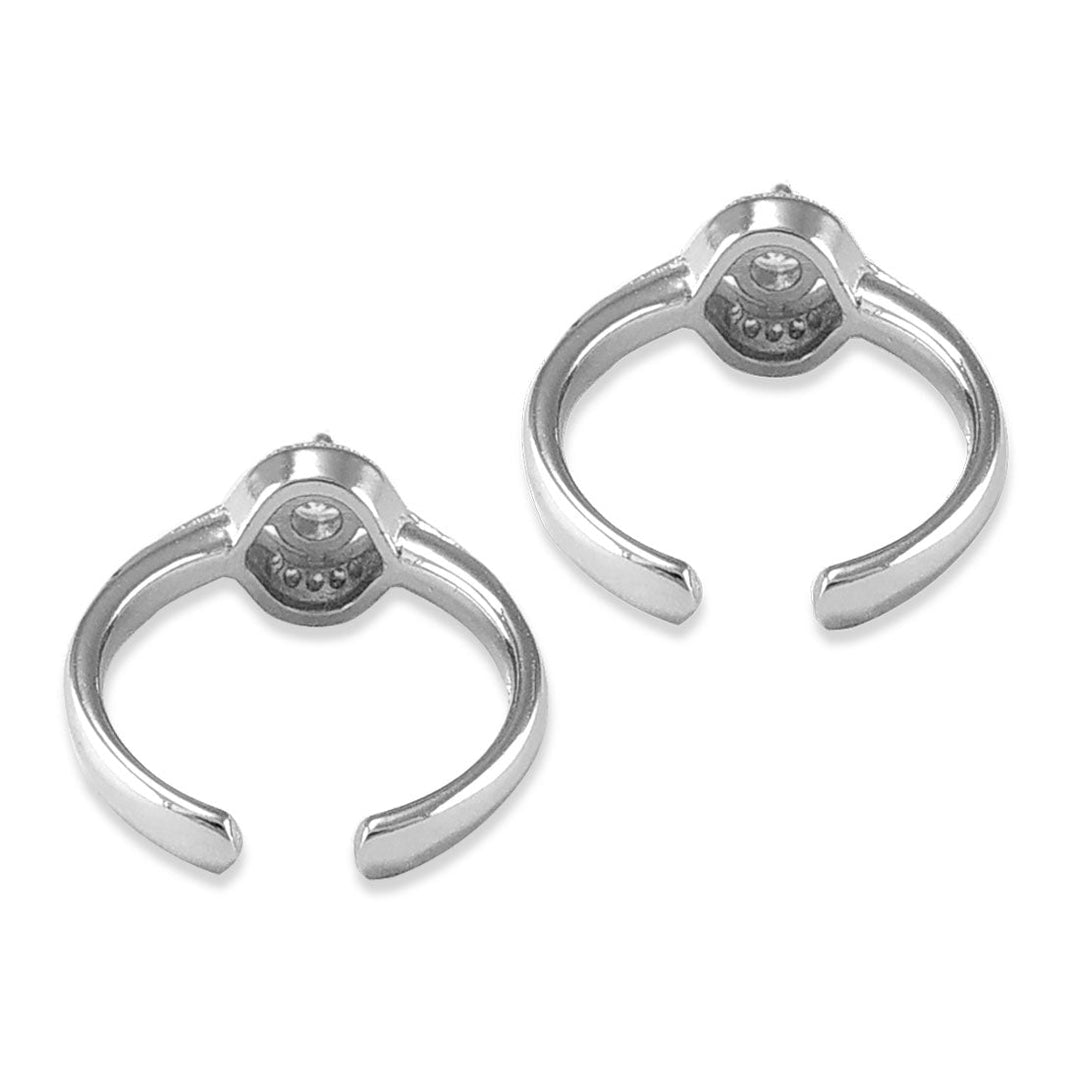 Taraash Sterling Silver Round CZ Design Toe Ring For Women - Taraash