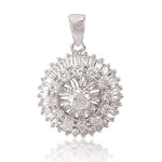 Load image into Gallery viewer, Taraash Sterling Silver Round Design White CZ Pendant Set For Women - Taraash
