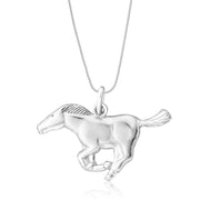 Taraash Sterling Silver Running Horse Pendant With Chain For Men COMBO PDCH 93 - Taraash