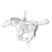 Taraash Sterling Silver Running Horse Pendant With Chain For Men COMBO PDCH 93 - Taraash