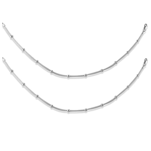 Taraash Sterling Silver Snake Chain Designer Anklet For Women - Taraash