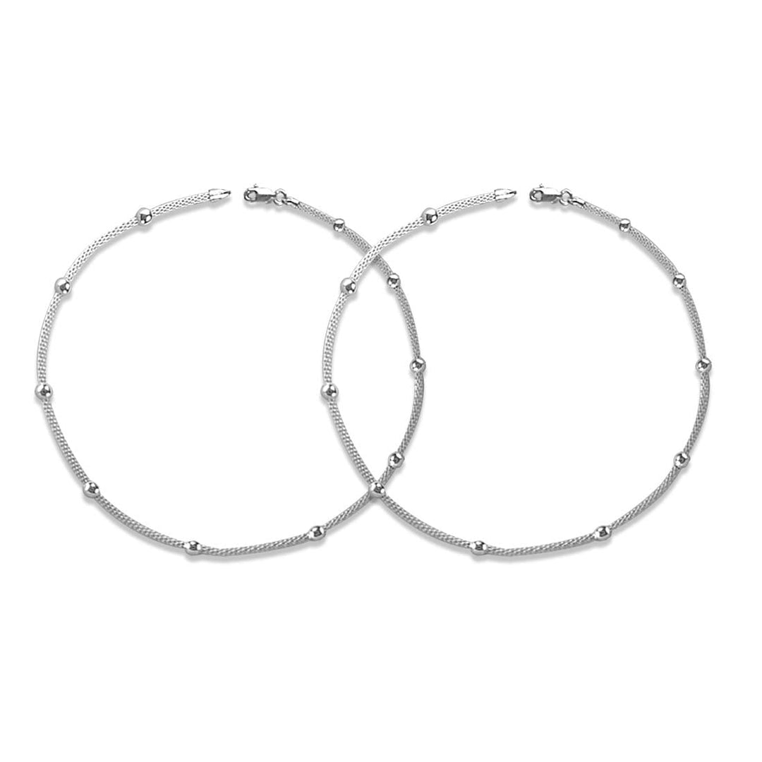 Taraash Sterling Silver Snake Chain Designer Anklet For Women - Taraash