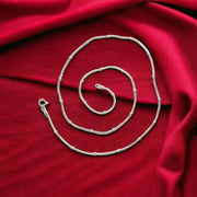 Taraash Sterling Silver Snake Skin Design Chain For Women ACMR451L18IN - Taraash