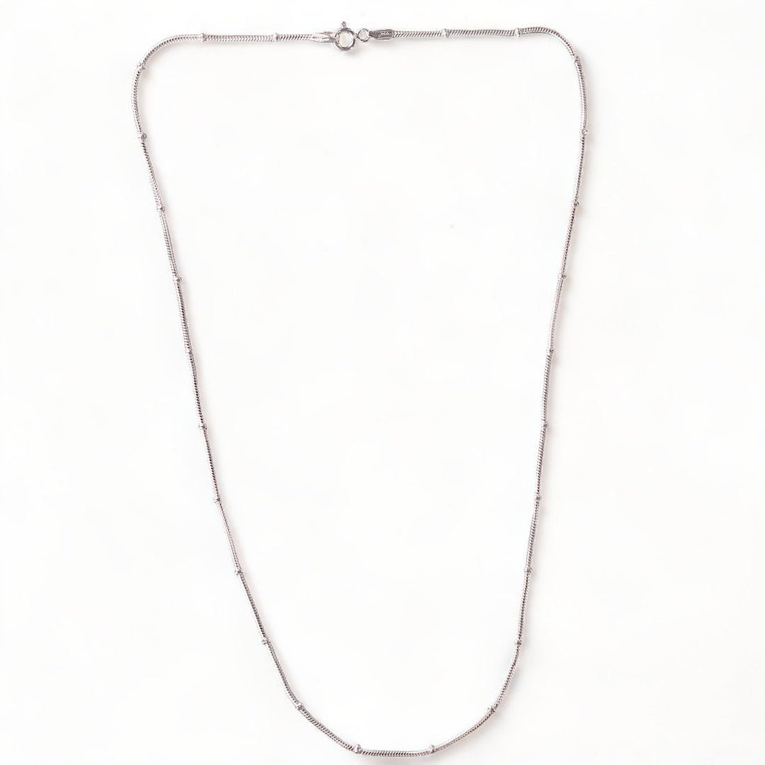 Taraash Sterling Silver Snake Skin Design Chain For Women ACMR451L18IN - Taraash