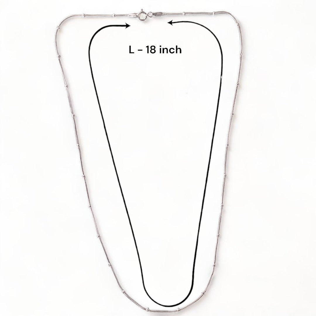 Taraash Sterling Silver Snake Skin Design Chain For Women ACMR451L18IN - Taraash