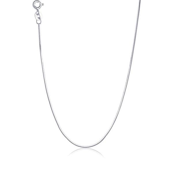 Taraash Sterling Silver Snake Skin Design Chain For Women ACMS25N8C16IN - Taraash