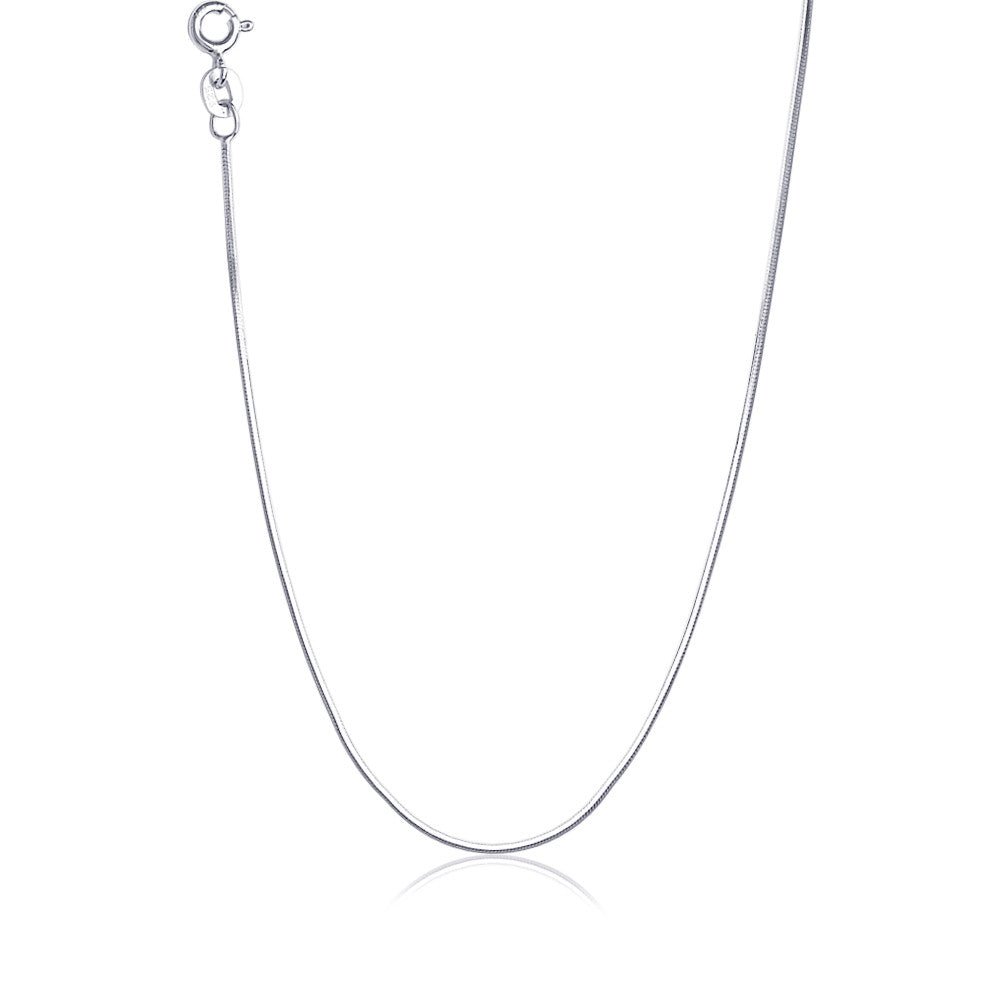 Taraash Sterling Silver Snake Skin Design Chain For Women ACMS25N8C16IN - Taraash