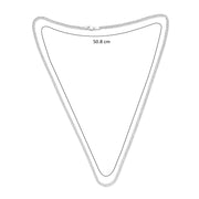 Taraash Sterling Silver Sturdy Curb Chain For Men ACDH806C20IN - Taraash