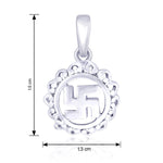Load image into Gallery viewer, Taraash Sterling Silver Swastik Pendant With Chain For Unisex COMBO PDCH 104 - Taraash
