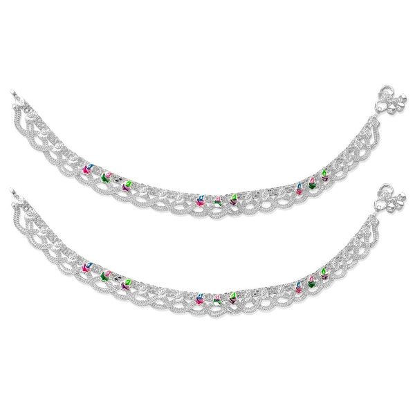 Taraash Sterling Silver Traditional Anklet Payal For Women - Taraash