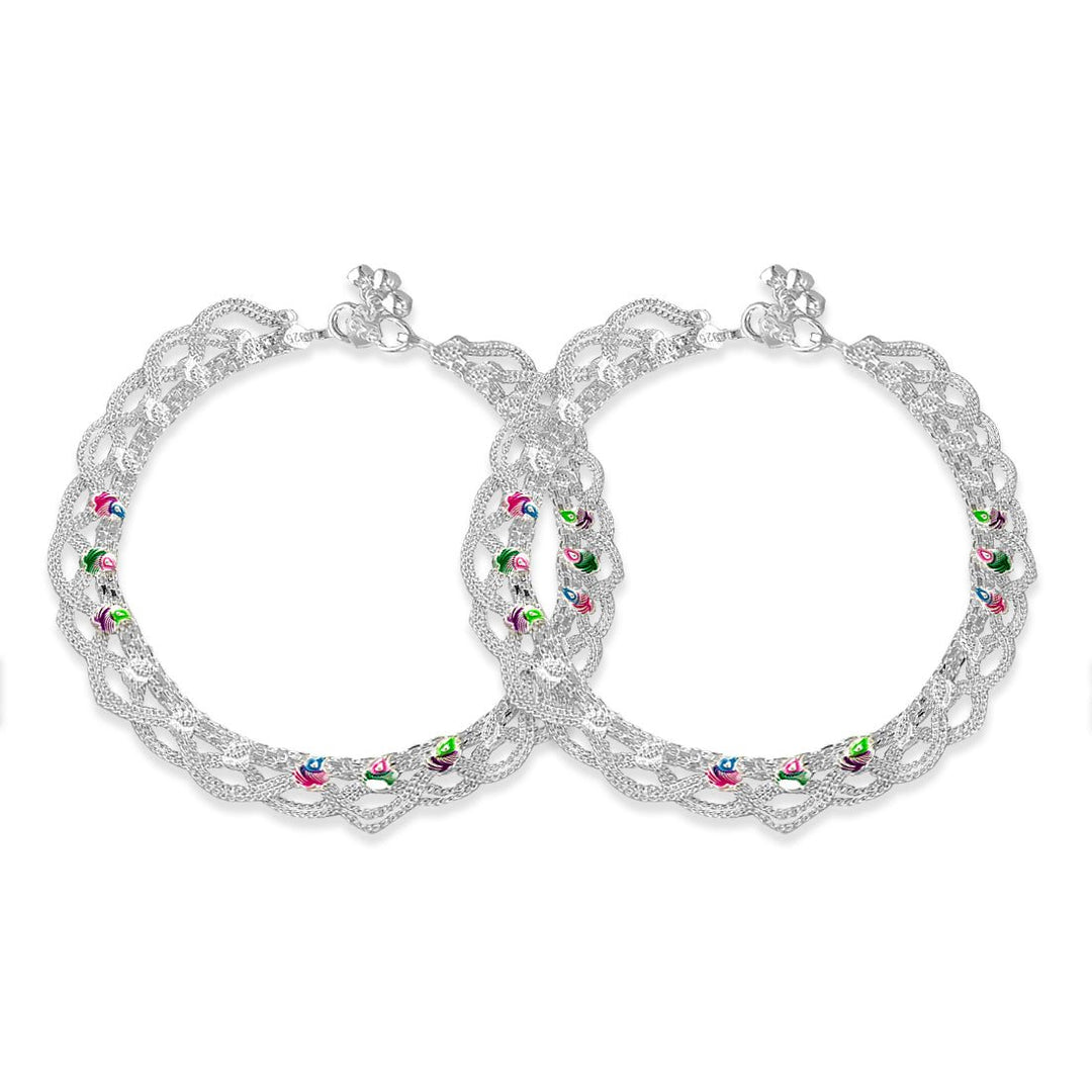 Taraash Sterling Silver Traditional Anklet Payal For Women - Taraash