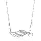 Taraash Sterling Silver White CZ Heart shape Neckchain For Women NK1521R - Taraash