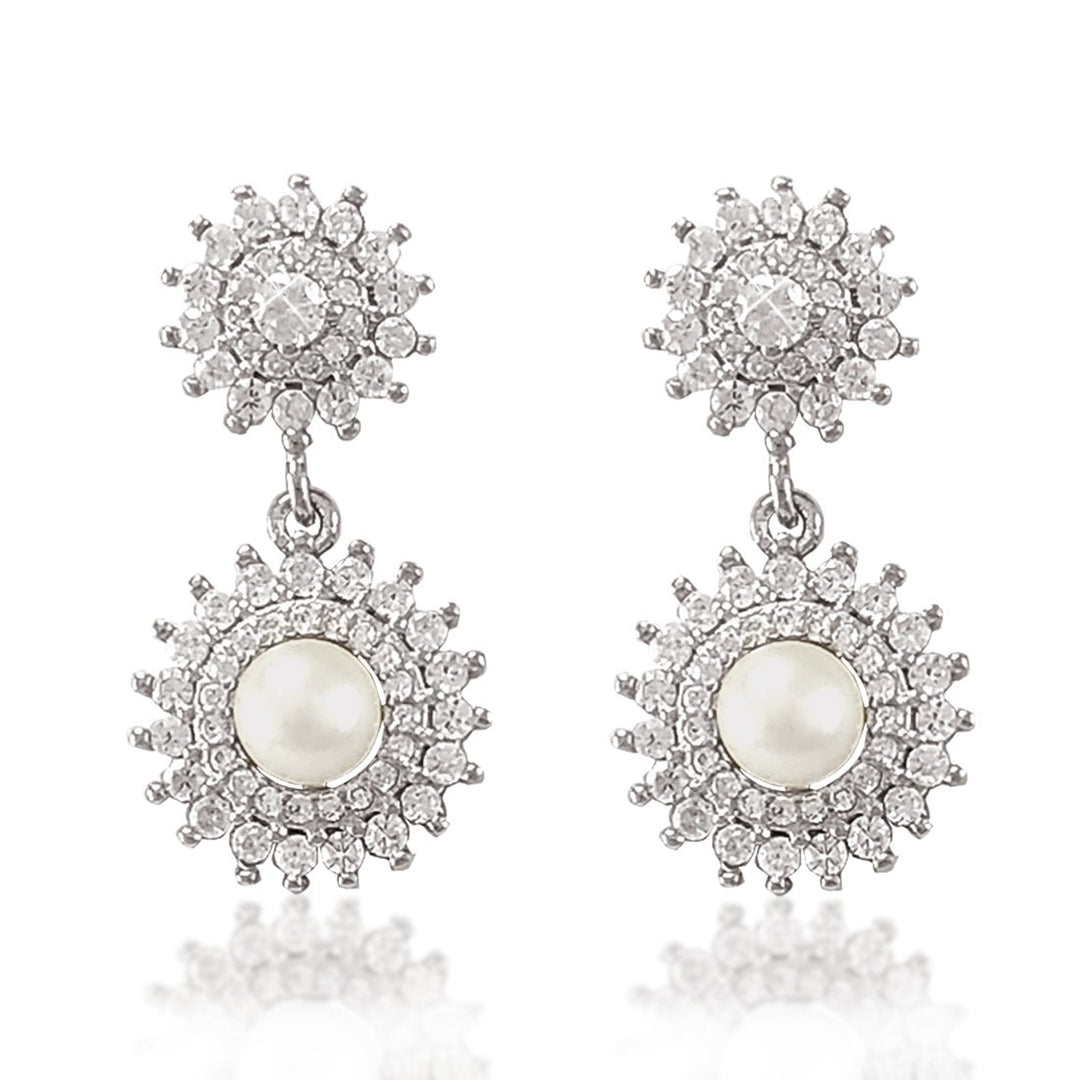 Taraash Sterling Silver White Pearl and CZ Pendant For Women - Taraash