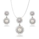 Load image into Gallery viewer, Taraash Sterling Silver White Pearl and CZ Pendant For Women - Taraash
