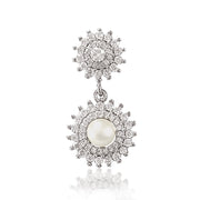 Taraash Sterling Silver White Pearl and CZ Pendant For Women - Taraash
