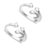 Load image into Gallery viewer, Taraash Top Openable CZ 925 Sterling Silver Toe Ring For Women LR0727S - Taraash
