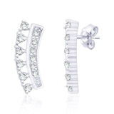 Taraash White CZ 925 Silver Tanmaniya Necklace Set NS1229R - Taraash