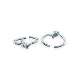 Taraash White CZ 925 Sterling Silver Toe Ring For Women LR0791S - Taraash