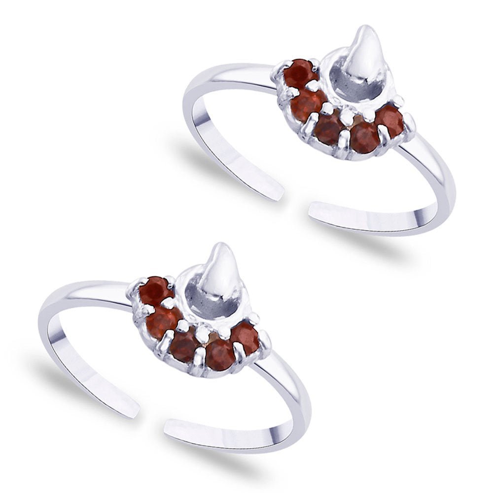 Taraash White CZ 925 Sterling Silver Toe Ring For Women LR0801S - Taraash