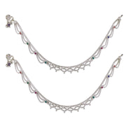 Tarash 925 Sterling Chain Based Silver Anklets For Women - Taraash